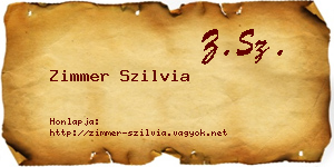 Zimmer Szilvia névjegykártya